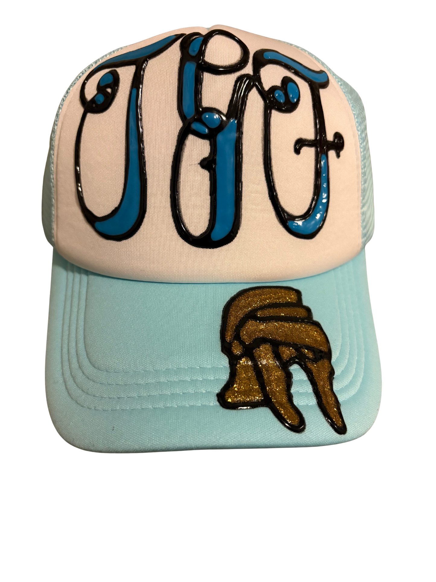 Baby blue trucker hat