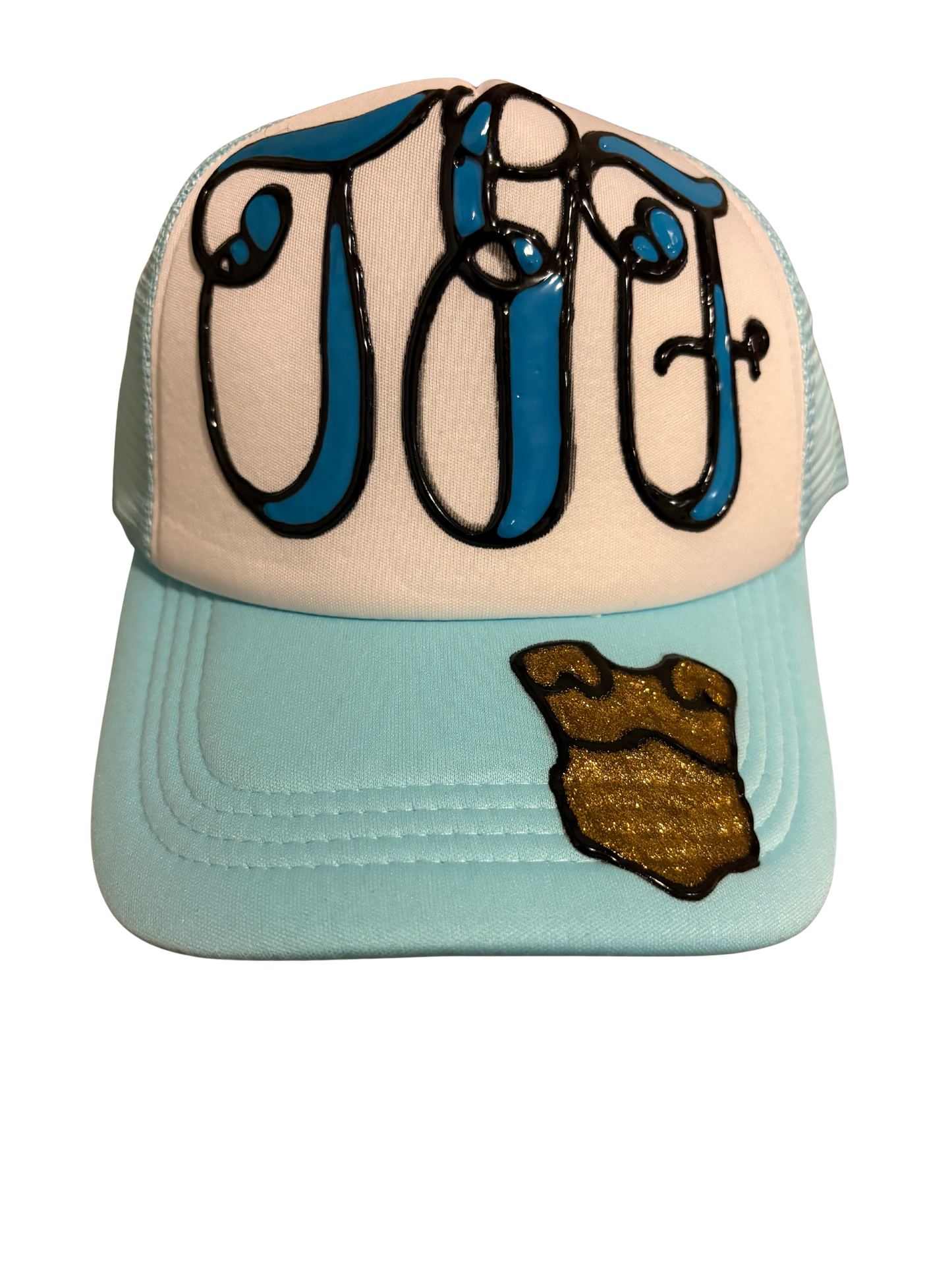Baby blue trucker hat