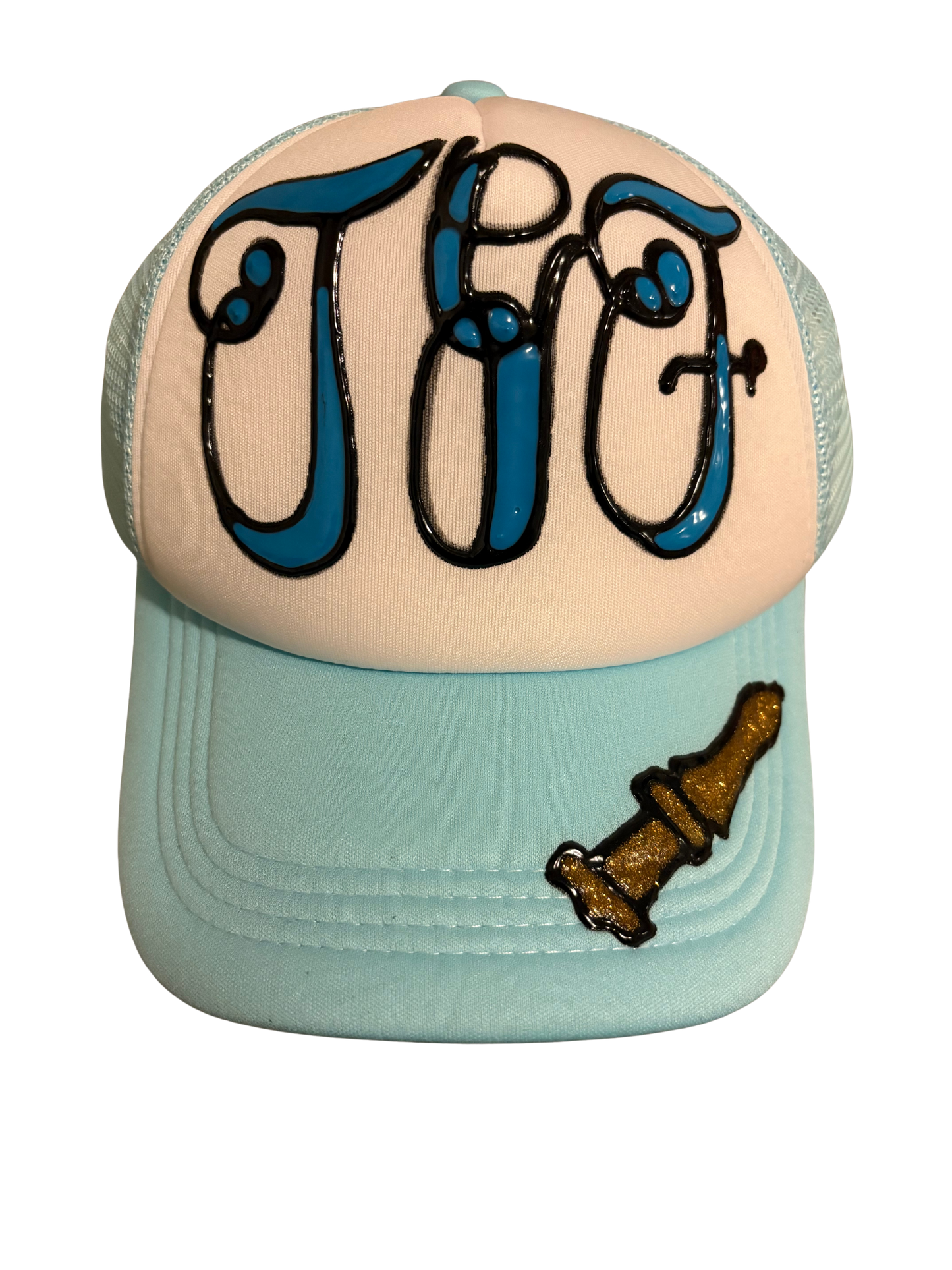 Baby blue trucker hat