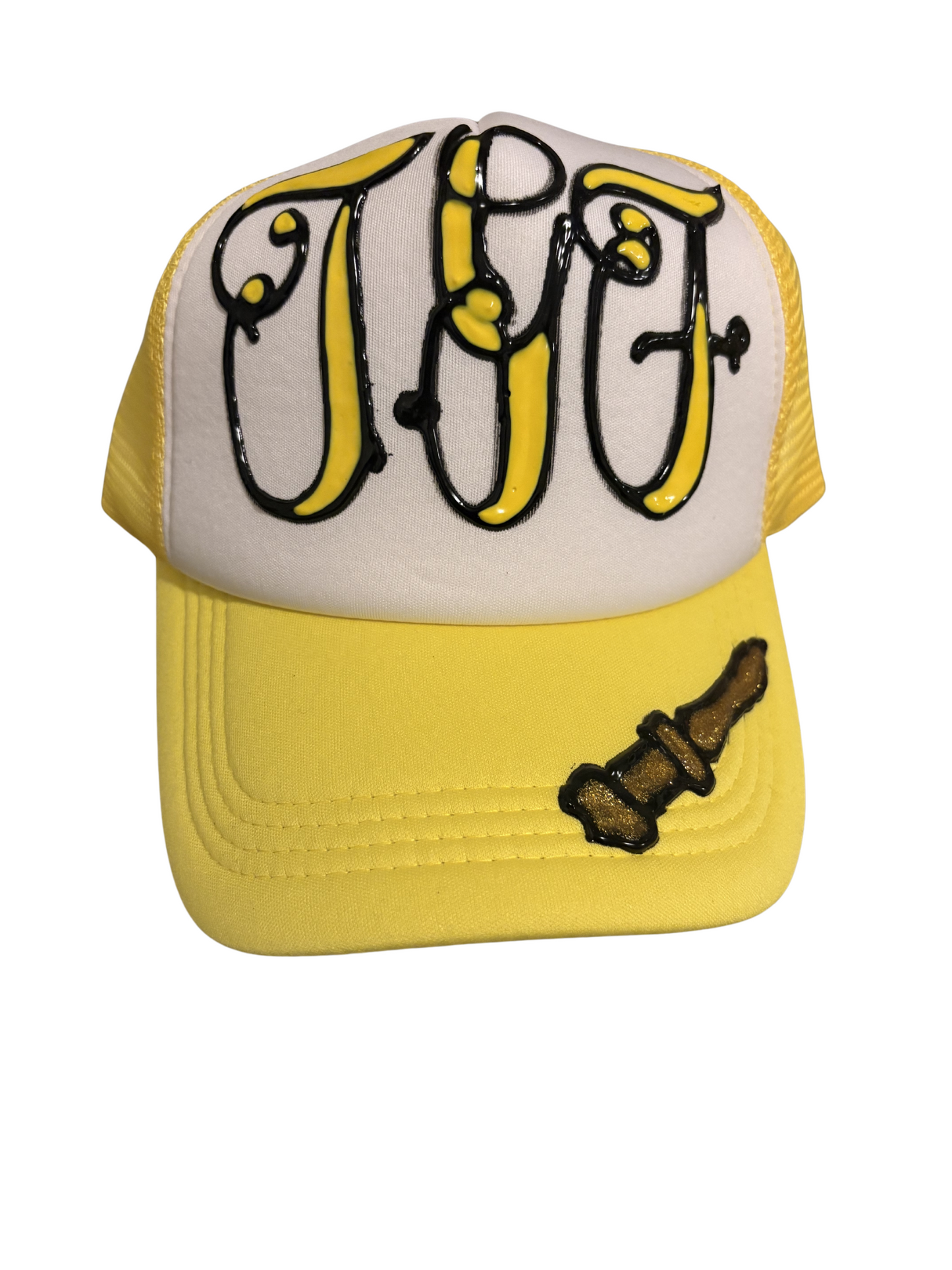 Yellow trucker hat