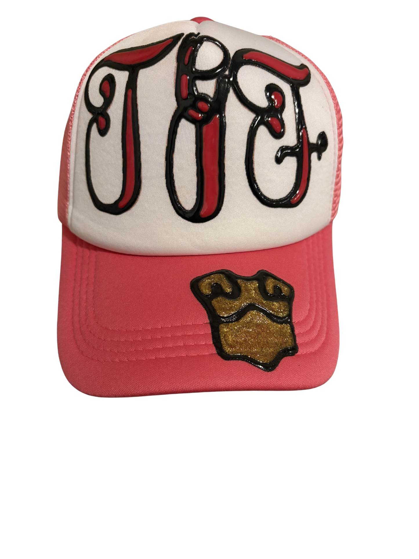 Dark pink trucker hat