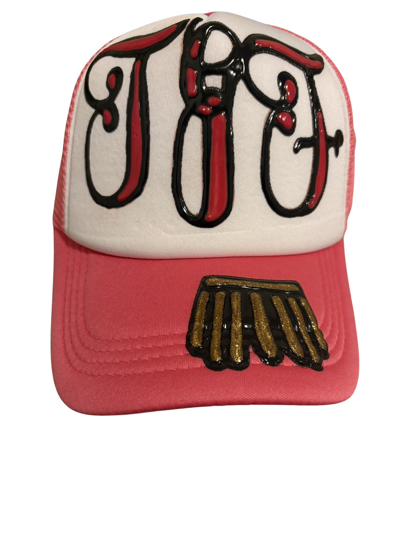 Dark pink trucker hat