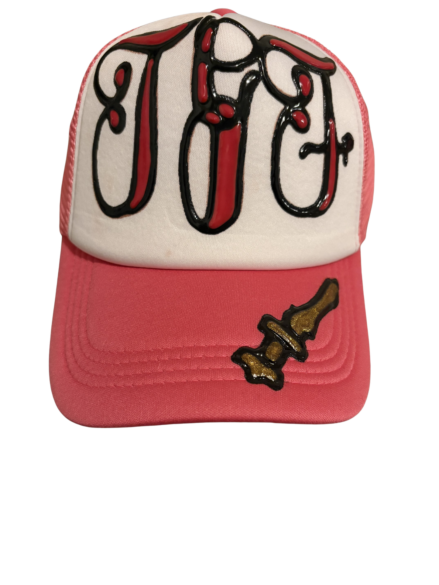 Dark pink trucker hat