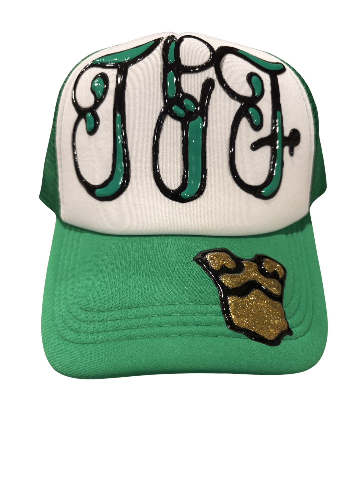 Forest green trucker hat