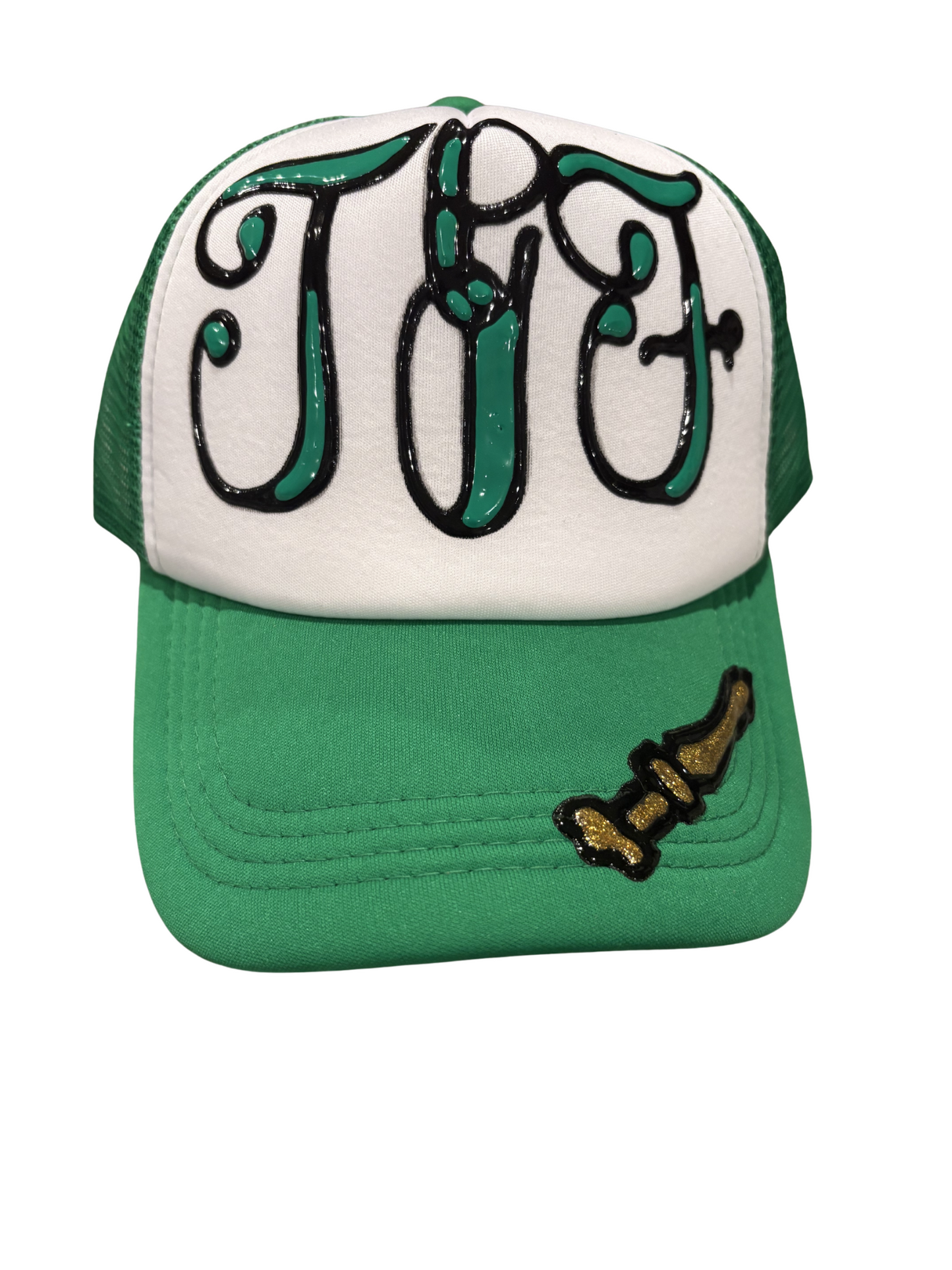 Forest green trucker hat