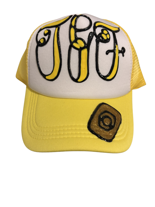 Yellow trucker hat