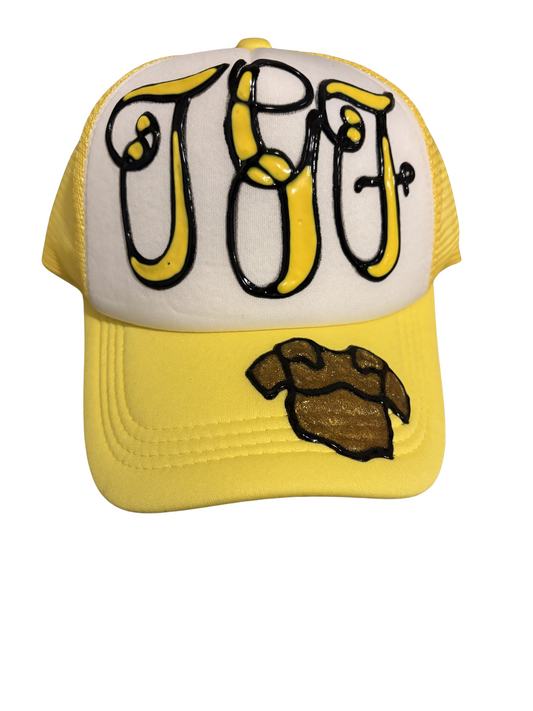 Yellow trucker hat