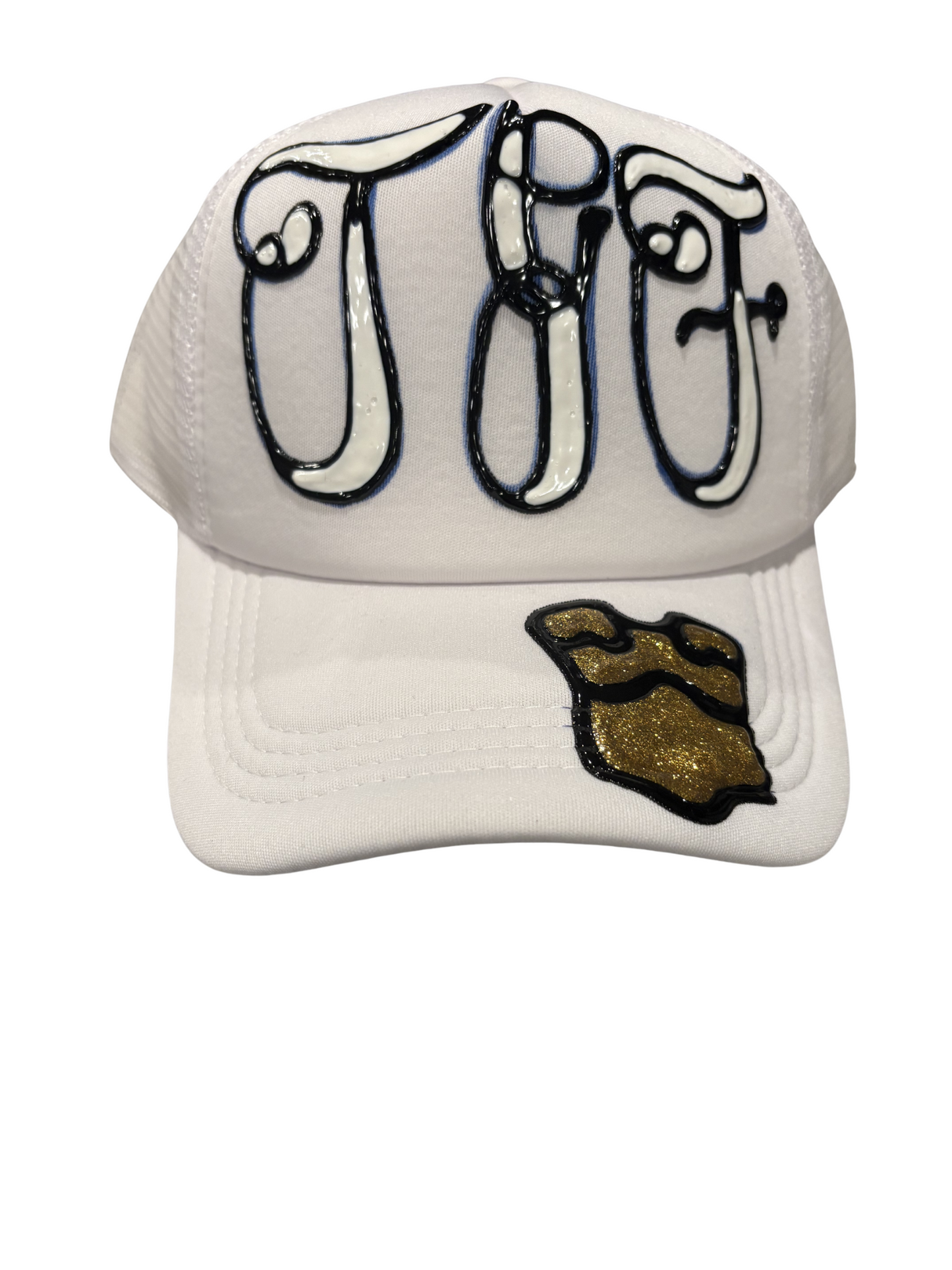 White trucker hat