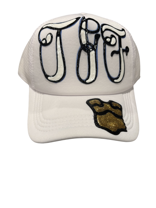 White trucker hat