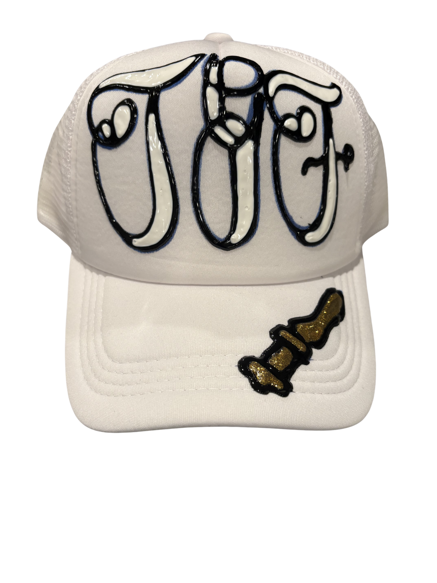 White trucker hat