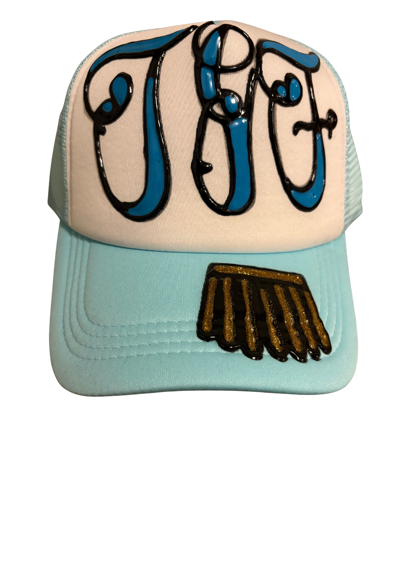 Baby blue trucker hat