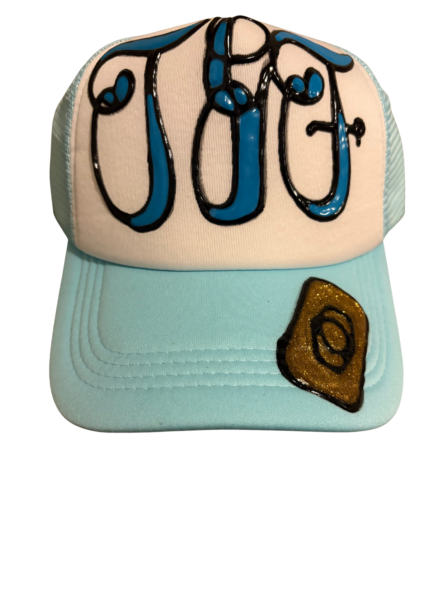 Baby blue trucker hat